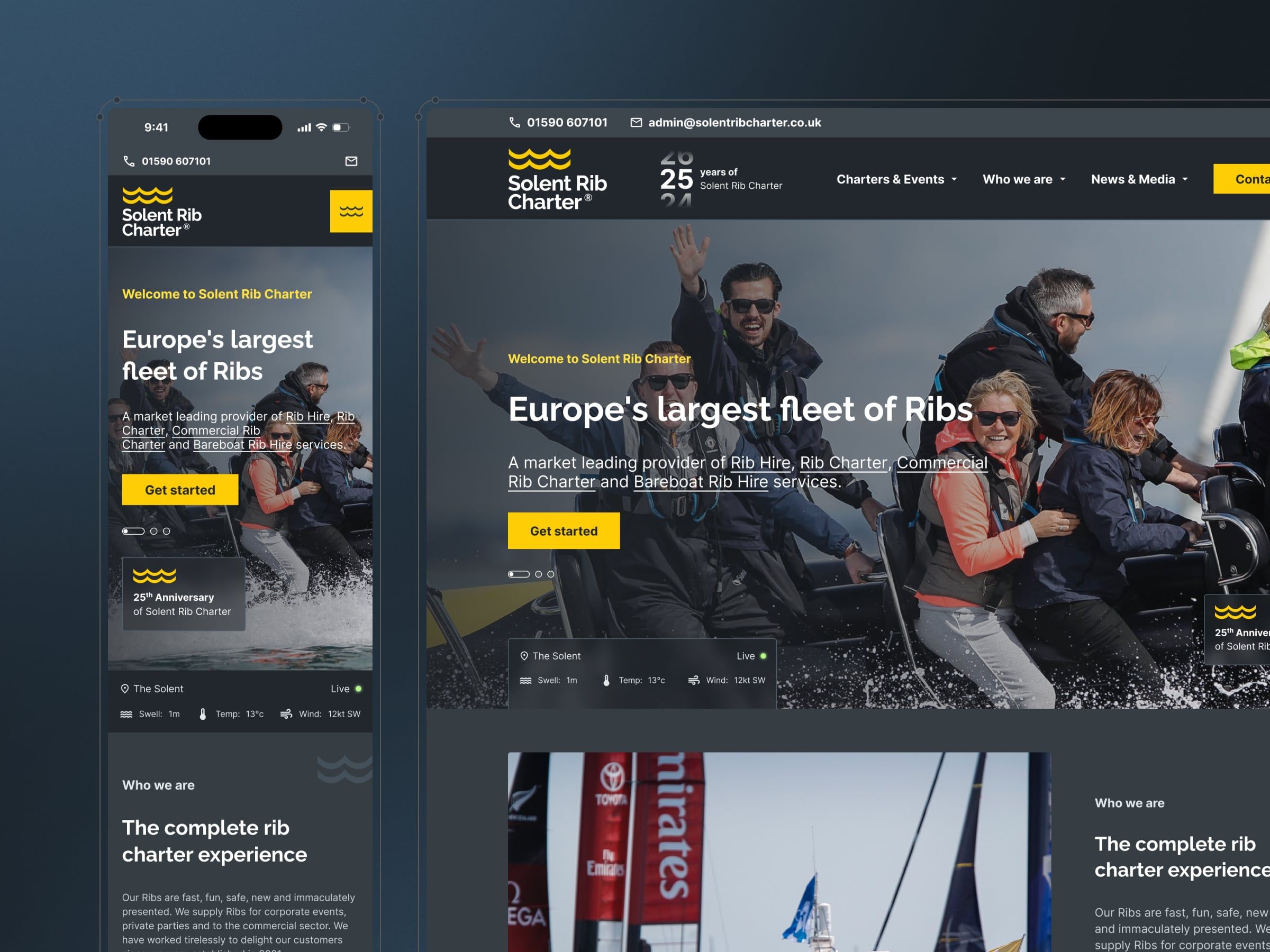 Mockup of SRC website design.